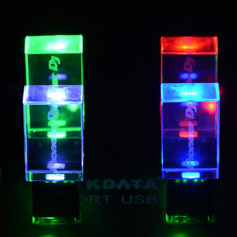 For Crystal U Disk 32G Company School Gifts Business Lettering U Disk Logo64G Wedding Gifts Led - Image 5